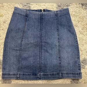 Free People Denim Blue Mini Skirt